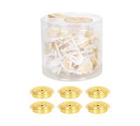 MUCKLILY Mèches en Coton pour Lampes à Pétrole 150 Pcs 6 Porte-mèches Flottants pour Lampe à Huile Bouddha, Fabrication de Bougies, Adaptées Maison, Temple et Décor Intérieur