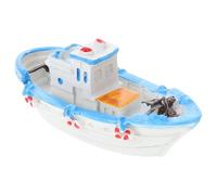 MUCKLILY Mini Bateau Décoratif Résine Voilier Nautique Miniature Modèle De Bateau pour Décoration Plage Ornement Artisanal pour Aquarium Ou Espace Intérieur
