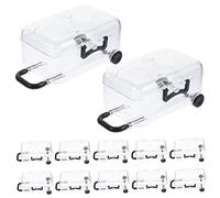 MUCKLILY Mini Valise à Bonbons 12pcs Boîtes à Dragées Transparentes Coffrets Présents De Voyage Décorations De Fête Mariage Et Événements Thème Italien Invités
