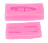 MUCKLILY Moule en Silicone pour Fondant au Chocolat et Pâte à Modeler, Lot de 2 Set de Pièces Forme Bateau et Pagaie, Antiadhésif, Sûr et Inodore, pour Pâtisserie et Loisirs Créatifs