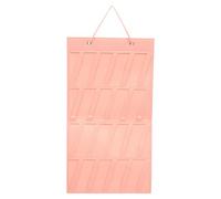 MUCKLILY Organisateur Mural de Bijoux Suspendu Pochette Murale en Feutre Rose pour Bandeaux et Barrettes Range-accessoires pour Filles Rangement Pratique et Gain de Place