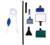 MUCKLILY Outil Professionnel pour Aquarium 1 Set Changeur d'eau Siphon à Forte Aspiration et Tuyau Flexible en Plastique pour Aquarium de Taille Moyenne et Petite