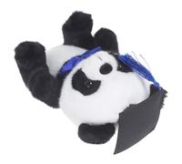 MUCKLILY Panda Peluche Chapeau de Adorable pour Graduation Peluche Doctor Panda Nœud