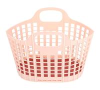 MUCKLILY Panier Pliable de Rangement pour Fruits et Légumes en Plastique Léger Rose, Panier de Ménage Portable Ajouré, Corbeille Pratique pour Courses et Rangement Maison, 1 Pièce
