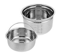 MUCKLILY Panier Vidange Inox Pour Cuiseur Riz Avec Bac Vapeur Anti-sucre Remplacement Intérieur Multifonction Pour Cocotte Électrique Maison