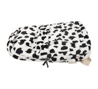 MUCKLILY Paquet à Dos Scolaire Motif Vache en Peluche, Grosse Capacité, Couleur Noire et Blanche, pour Lycéens et Voyages, Paquet D'école Élève Pratique et Spacieux, Cartable pour