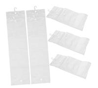 MUCKLILY Paquet De Rangement Pour Perruques Transparentes En Pvc Lot De 5 12cm x 48cm Imperméables Professionnels Coiffure Pour Voyage Avec Crochet Suspendu