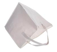 MUCKLILY Paquet de Rangement Suspendu Triangulaire en Toile avec Poignées et Fond Rigide, Organisateur de Dressing Beige, Grosse Capacité, Facile à Transporter pour Placards et Buanderies