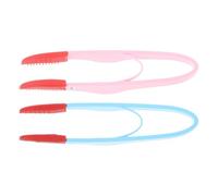 MUCKLILY Peigne Yeux du Chien Brosse de Toilettage Compacte 2pcs en Silicone et Abs pour Nettoyage Doux et Massage Confortable des Poils D'animaux de Compagnie