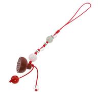 MUCKLILY Pendentif de Téléphone Portable en Agate, Jade Doré et Cristal | Dragonne Poignet, Accessoire Décoratif Vintage Chic, pour Clés de Voiture et Vêtements, Rouge Couleur Aléatoire