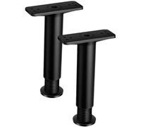 MUCKLILY Pieds de Support Réglables pour Cadre de Lit Hauteur 15-25 CM Kit 2 Pièces en Métal Robuste Rehausseurs de Meubles Multifonctions pour Sommier à Lattes Stabilisateurs pour Lit