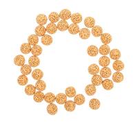 MUCKLILY Pierres de Lave Naturelles Rondes 39 Pièces 8 MM sans Trou pour Diffuseur d'Huiles Essentielles Perles d'Aromathérapie Jaune Diffuseur Parfum Voiture Maison et Bureau