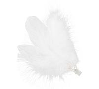MUCKLILY Pince à Cheveux Aile D'ange en Plume Blanche Légère et Portable, Accessoire Esthétique et Délicat pour Danse et Mariage