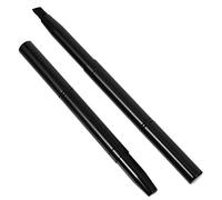 MUCKLILY Pinceau à Sourcils Double Extrémité Portatif 2 Pcs Biseauté Capuchon Pinceau Cosmétique Professionnel pour Maquillage des Yeux