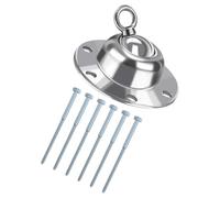 MUCKLILY Piquet pour Chiens à L'extérieur Robuste Rotation 360 Degrés en Fer Argenté pour Camping et Jeux en Plein Air