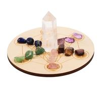 MUCKLILY Planche De Divination Cristal Naturel Avec Pierres Énergie Pour Méditation Chakras Décoration Maison Bureau