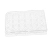 MUCKLILY Plaque De Culture 24 Trous Transparent En Polystyrène Lot De 2 Pour Laboratoire Avec Conception De Puits Profonds Et Peu Profonds Pour Expériences Enzymatiques Et Immunologiques