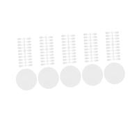 MUCKLILY Plaque De Test De Vernis à Ongles Ronde Transparente 5 Pièces 20 Faux Ongles Détachables Pour Débutants Accessoires Manucure Usage Personnel Et Professionnel