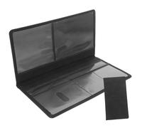 MUCKLILY Pochette Porte-Cartes de Crédit PU Léger pour Permis de Conduite et Assurance Voiture Porte-Documents Long Multifonctionnel Noir Étui Compact et Pratique pour Usage Quotidien