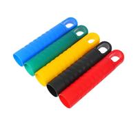 MUCKLILY Poignée de Manche à Balai 25 Mm en Plastique Noir Jaune Vert Bleu Rouge, Connecteur Ergonomique Antidérapant, Capuchon de Rechange pour Pelle à Poussière, Usage Ménage