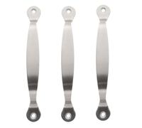 MUCKLILY Poignées pour Planches à Découper en Acier Inoxydable Lot de 3 set de Poignées Moyennes de 123 MM Accessoires Créatifs Cuisine Hôtels et Restaurants Supports Pratiques pour