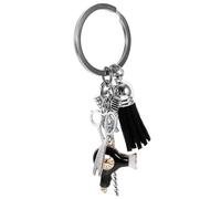 MUCKLILY Porte-clés Coiffure avec Pendentif Pompon pour Outils de Coiffure Décoration à Dos et Porte-clés Accessoire Original pour Coiffeurs et Barbiers Cadeau Pratique et Chic