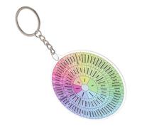 MUCKLILY Porte Clés Roue des Acrylique Compact et Accessoire Portable pour Régulation Émotionnelle et Décoration Clés ou Sac à Dos