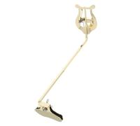 MUCKLILY Porte-Partitions de Saxophone Soprano Droit, Clip de Lyre en Métal Doré avec Réglage Flexible, Accessoire pour Utilisation en Festival et Entraînements