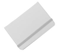 MUCKLILY Porte-Passeport en Cuir PU Blanc Protection et Design Portable pour Voyage, Pochette Passeport à Transfert Thermique pour Cartes D'identité et Employés