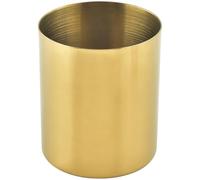 MUCKLILY Porte-Pinceaux Maquillage Doré Rond en Métal, Organiseur Bureau Multifonction pour Stylos et Brosses Cosmétiques, Rangement Salle de Bain et Dressing, Support Nail Art Élégant