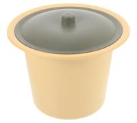 MUCKLILY Pot de Chambre en Plastique Couvercle, Bassin de Lit Ménager Léger et Stable, Pot à Urine Pratique pour Hommes et Femmes, Anti-odeur, pour Usage à Domicile et Voyage, Bassin de