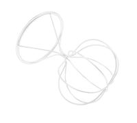 MUCKLILY Présentoir à Chapeaux Court En Métal Blanc 22 Cm, Support De Rangement Solide, Adapté Aux Commerces Et Usage Domestique, Inclut Support Stable Pour Exposition Ordonnée