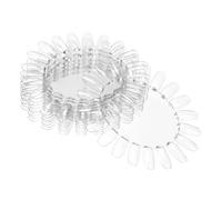 MUCKLILY Présentoir Pour Capsules D'ongles Rond Transparent, Lot De 10, 20 Couleurs, Pratique Pour Entraînement Nail Art En Salon De Beauté