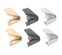 MUCKLILY Protège-Pointe Métallique pour Talons Aiguilles 3 Paires de Couvre-Orteils en Acier Argenté Doré et Noir Protection Les Coups et Réparation Embouts Chaussures Pointues