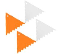 MUCKLILY Raclettes Triangulaires pour Gâteau Lot de 4 Sets en Plastique Pp Alimentaire, Grattoirs à Chocolat Pratiques, Outils Pâtisserie pour Découpe et Décoration, Couleur Aléatoire