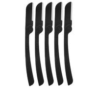 MUCKLILY Rasoir à Sourcils Réutilisable en Acier Inoxydable 5 Pièces Pliable avec Poignée Mate Protectrice pour Visage Femmes et Hommes Soins Précis et Sécurisés Voyage