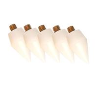 MUCKLILY Recharge pour Stylo à Strass 5pcs Blanc en Métal et Cire, Fixation Sécurisée des Diamants pour Art du Diamant, Outil pour Débutants en Nail Art
