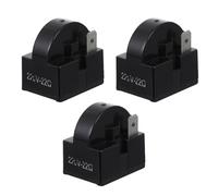 MUCKLILY Relais de Démarrage 3 Pièces pour Compresseur de Réfrigérateur et Congélateur 1 Broche 22 Ω Noir Compatible 220V Pièce de Remplacement pour Démarreur de Compresseur