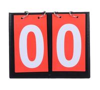 MUCKLILY Retourneur de Score Basket 2 Chiffres PVC Rouge pour Arbitres | Double Face Imprimée, Fond Noir des Chiffres, Crochet, Usage Manuel pour Club et PE