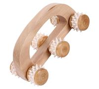 MUCKLILY Rouleau de Massage en Bois Portable Masseur Dorsal Mollets Outil de Massage Manuel Détente Musculaire Relaxation à Domicile pour Cou Jambes et Dos