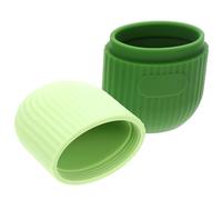MUCKLILY Rouleau de Massage Facial en Silicone Vert Compact et Facile à Ranger, Moule à Glaçons pour Soin Peau et Voyage