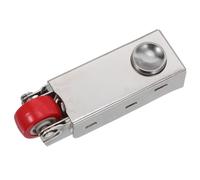 MUCKLILY Roulettes pour Porte Coulissante en Verre Roulette Directionnelle à Absorption des Chocs Capacité de Charge Élevée Finition Acier Brossé Support Stable pour Rail de Porte