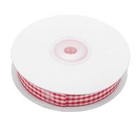 MUCKLILY Ruban à Carreaux 16 CM X 22 M Rouge Vif en Tissu Polyester Tissé Ruban Présent Multi-Usage pour Emballage Décoration Fête Loisirs Créatifs et Réalisation de Bouquets