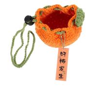MUCKLILY Sac à Cordon Crochet Forme De Fruit pour Femme Pochette Tricotée Main Petit Portefeuille Tissé Portable pour Écouteurs Et Cadeau Original