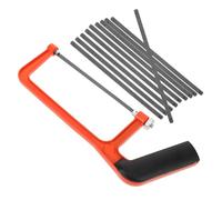 MUCKLILY Scie à Main Mini Multifonction Légère pour Travail du Bois et Métal 10 Lames Remplaçables Outil Portable de Sculpture et Découpe Précise pour Bricolage Artisanat