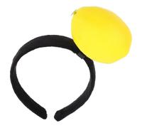 MUCKLILY Serrage-Tête Citron Peluche 3D Doux et Confortable Accessoire pour Cheveux de Fruit Bandeau de Fête Amusant pour Anniversaire et Noël Coiffe Déguisement Original