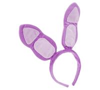 MUCKLILY Serrage-tête Halloween Oreilles de Lapin Accessoire Mignon en Peluche Pourpre, Pliable et Confortable pour Femmes pour Déguisement et Cosplay Adulte