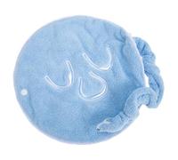 MUCKLILY Serviette de Spa Visage Serviette Masque Visage en Polaire Corail Bleu Réutilisable et Légère à 3 Trous Liens et Nettoyage des Pores