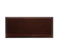 MUCKLILY Socle en Bois Massif Noyer 8x18x2 Cm Support Rectangulaire Stable pour Théière, Présentoir à Figurines et Rehausseur Décoratif Polyvalent pour Vase, Plante, Bureau et Décoration