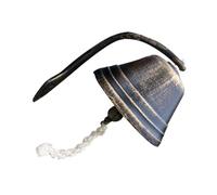 MUCKLILY Sonnette de Porte Rétro en Fonte Petite Taille Bronze Sonnette Café Décorative Corde à Secouer Décoration Porte Vintage pour Intérieur et Extérieur Cloche Puissante pour